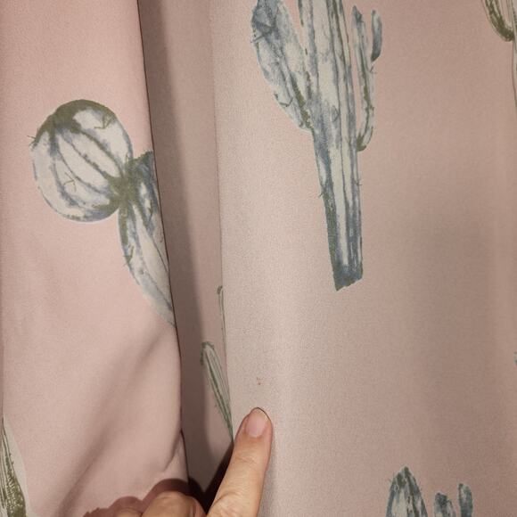 PANHANDLE Kimono Womens M Pink Green Cactus Print Open Front Artsy Desert Boho - Picture 6 of 9